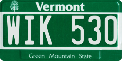 VT license plate WIK530