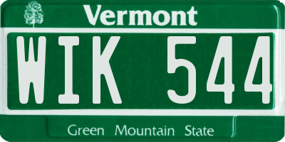 VT license plate WIK544