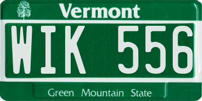 VT license plate WIK556