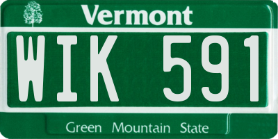 VT license plate WIK591