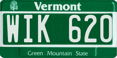 VT license plate WIK620