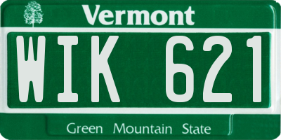 VT license plate WIK621