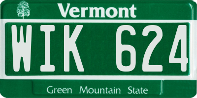 VT license plate WIK624
