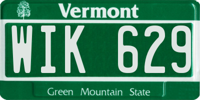 VT license plate WIK629