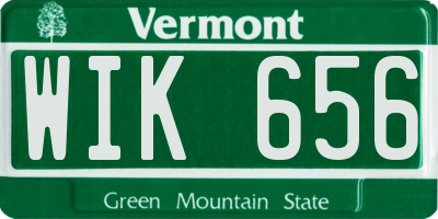 VT license plate WIK656