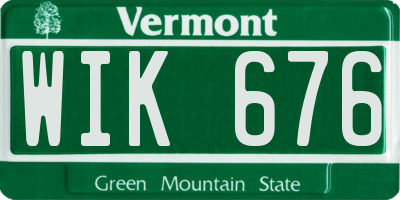 VT license plate WIK676
