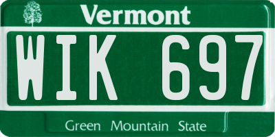 VT license plate WIK697