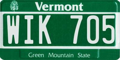 VT license plate WIK705