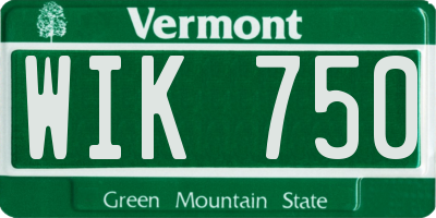 VT license plate WIK750