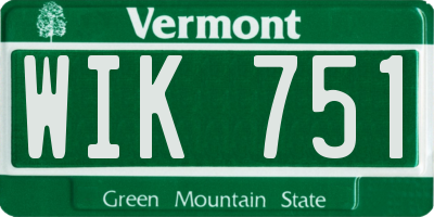 VT license plate WIK751