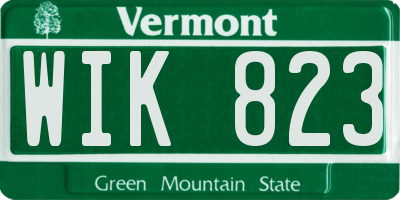 VT license plate WIK823