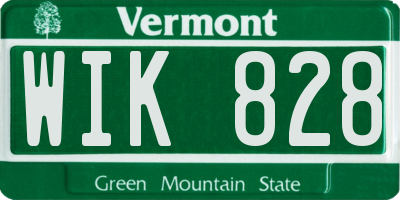 VT license plate WIK828