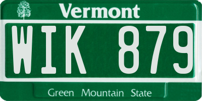 VT license plate WIK879