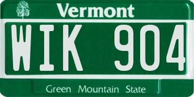 VT license plate WIK904