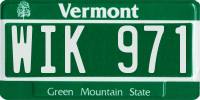 VT license plate WIK971