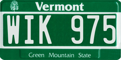 VT license plate WIK975