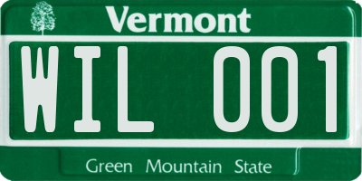 VT license plate WIL001
