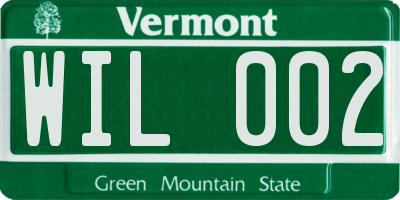 VT license plate WIL002