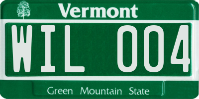 VT license plate WIL004