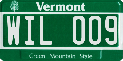 VT license plate WIL009