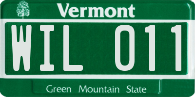 VT license plate WIL011