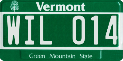 VT license plate WIL014