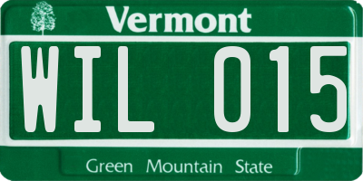 VT license plate WIL015