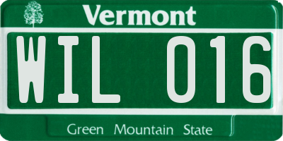 VT license plate WIL016