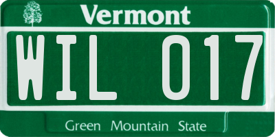 VT license plate WIL017