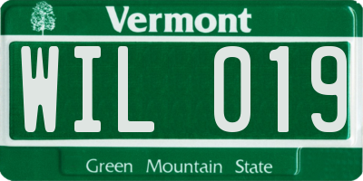 VT license plate WIL019