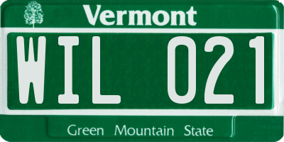 VT license plate WIL021