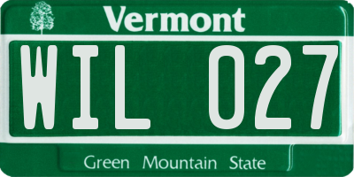 VT license plate WIL027