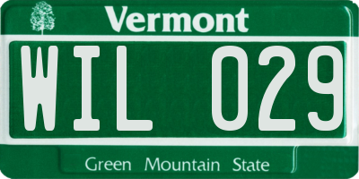 VT license plate WIL029