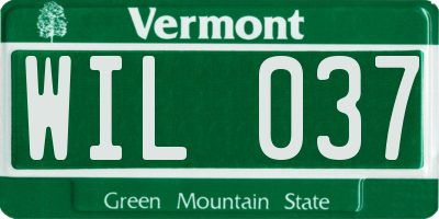 VT license plate WIL037