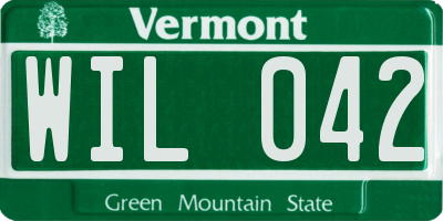 VT license plate WIL042
