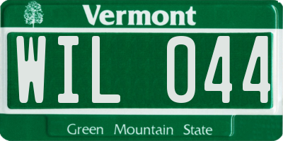VT license plate WIL044