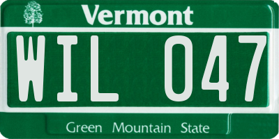 VT license plate WIL047