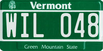 VT license plate WIL048