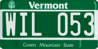 VT license plate WIL053