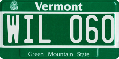 VT license plate WIL060