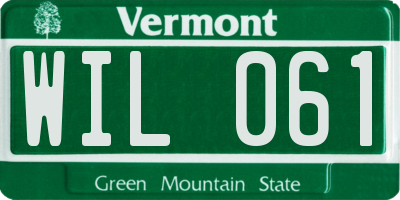 VT license plate WIL061