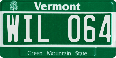 VT license plate WIL064