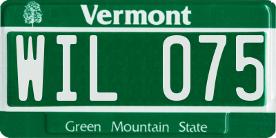 VT license plate WIL075