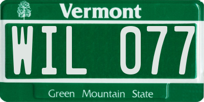 VT license plate WIL077