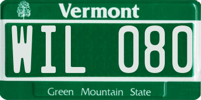 VT license plate WIL080