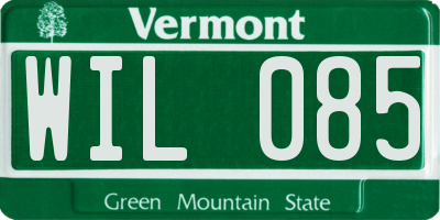 VT license plate WIL085