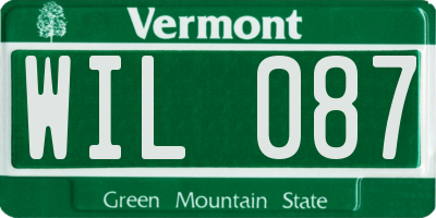 VT license plate WIL087