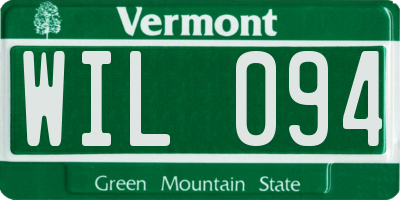 VT license plate WIL094