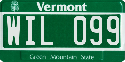 VT license plate WIL099