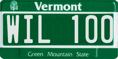 VT license plate WIL100